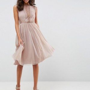 ASOS | Lace Tulle Midi Dress, 16